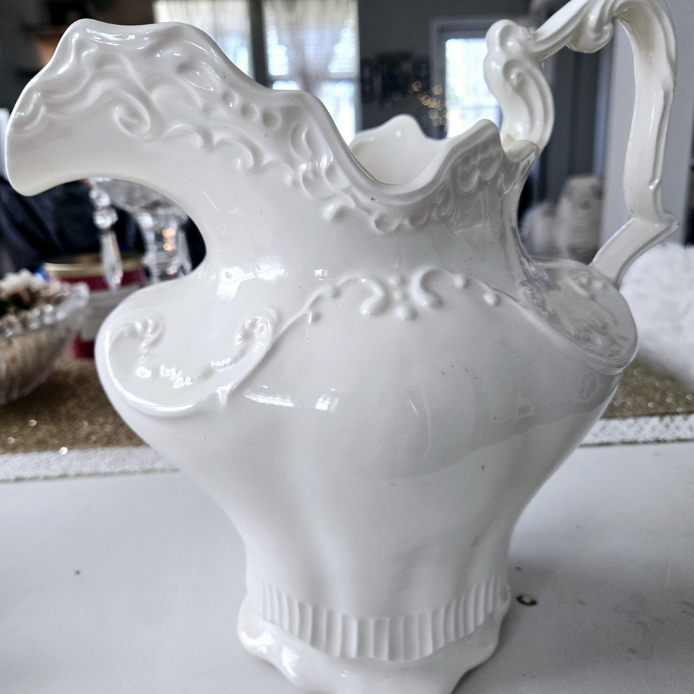 Elegant Arnel's Vintage White Ceramic Pitcher